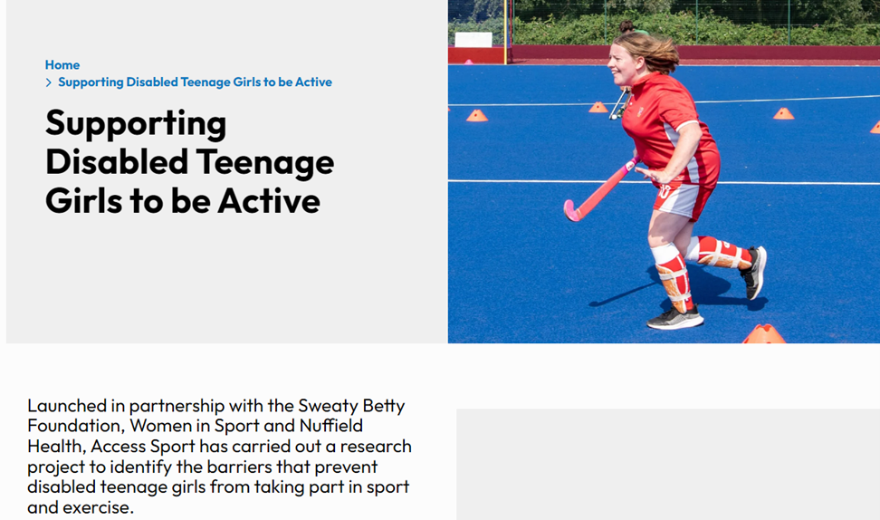 Supporting Disabled Teenage Girls to be Active