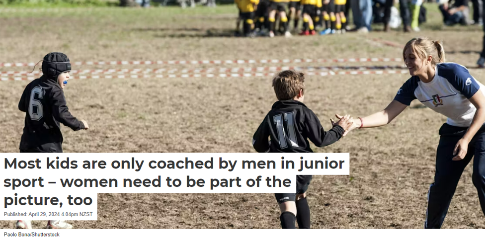 Most kids are only coached by men in junior sport – women need to be part of the picture, too