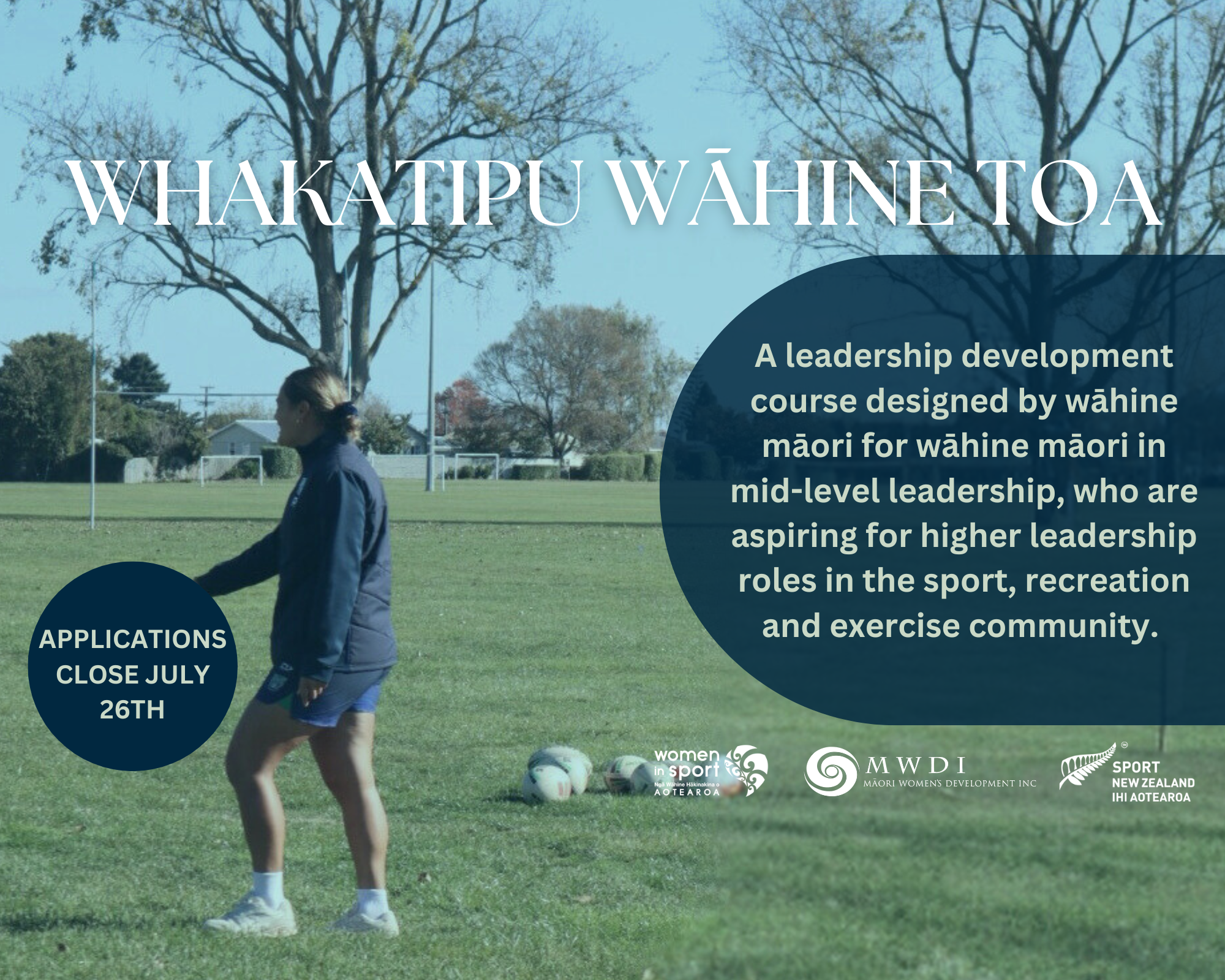 Whakatipu Wāhine Toa - Applications open now!