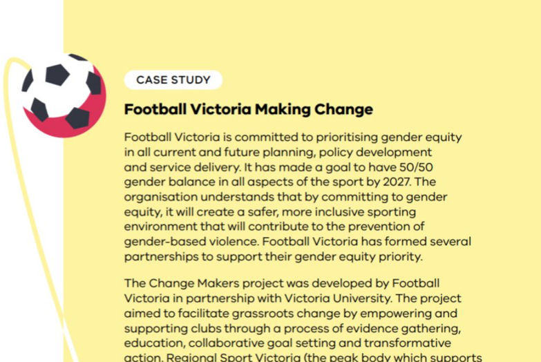 Football Victoria Making Change